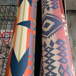 Colorful Geometric Patterned Yoga Mats